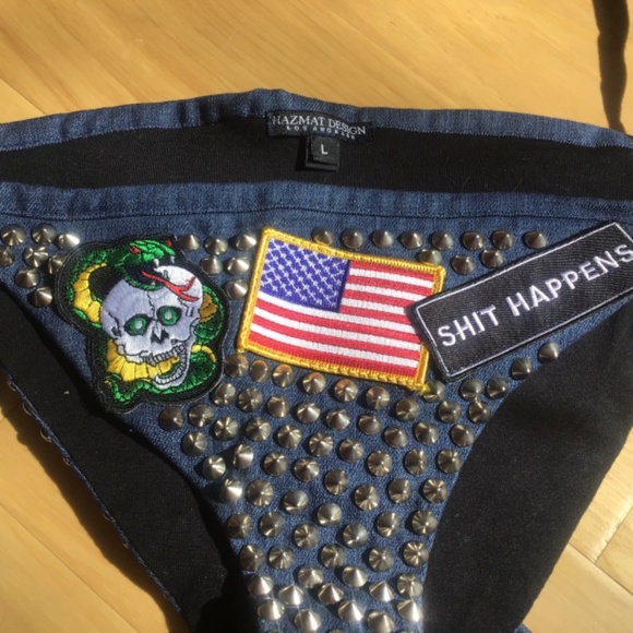 Studded Blue Bikini Set - Picture 7 of 8